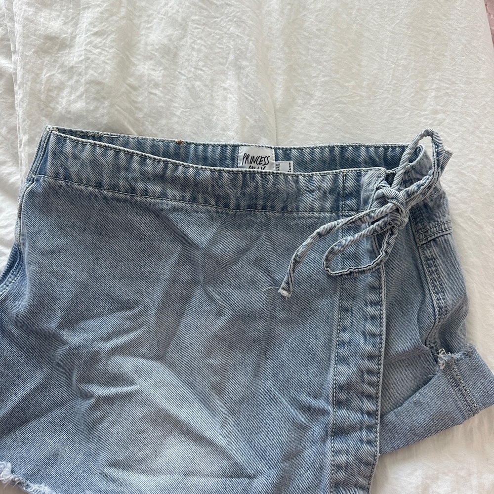 Princess Polly Light Blue Denim Skirt